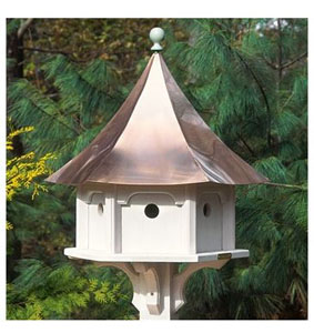 large copper roof birdhouse