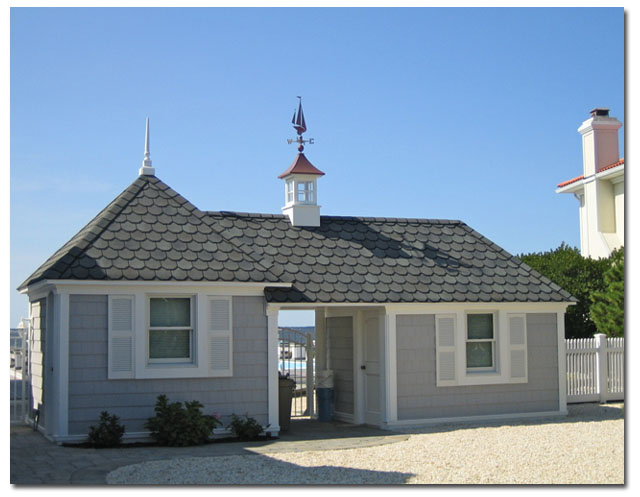 pagoda cupola on a small pool house