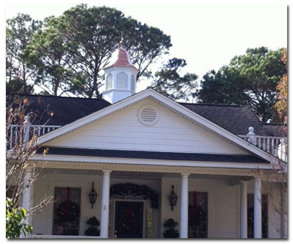 paddock cupola custom molding with morgana finial front view