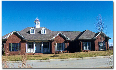 12 ft tall custom cupola with windows front view