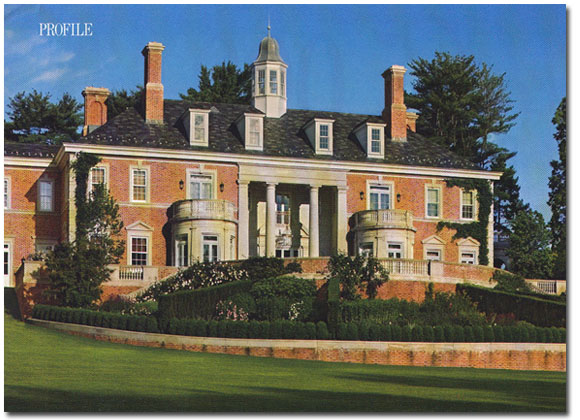 custom cupola with windows and finial on brick mansion