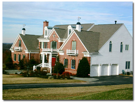 custom bell roof cupolas on large home