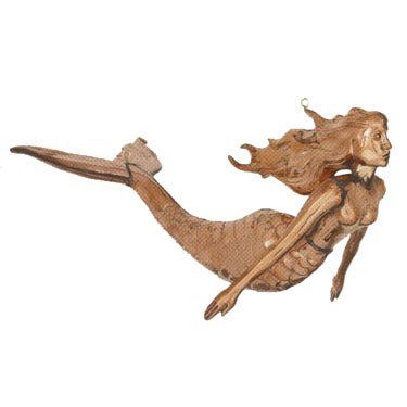 Hanging Mermaid Copper Weathervane