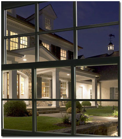 lighted paddock cupola night view