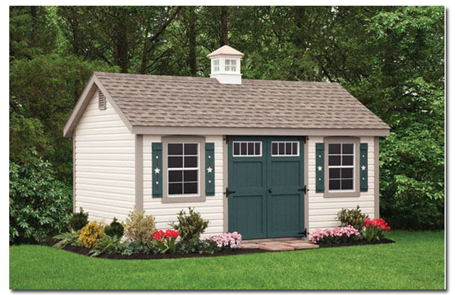 cupola on a green garden shed